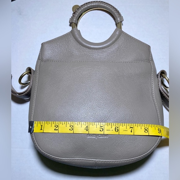 See By Chloe Monroe Small Leather Bracelet Tote in Motty Grey - Picture 13 of 16